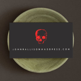 Red Skull Black Calling Card Telefonnummerkarte