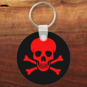 Red Skull & Crossbones Schlüsselanhänger (Vorderseite)