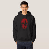 Red Skull Glitch Art Hoodie (Vorne ganz)