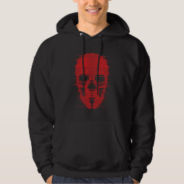 Red Skull Glitch Art Hoodie