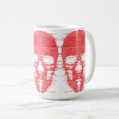 Red Skull Glitch Art Kaffeetasse (VorderseiteRechts)