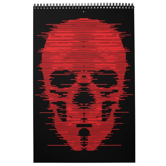 Red Skull Glitch Art Kalender (Titelbild)