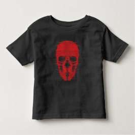 Red Skull Glitch Art Kleinkind T-shirt