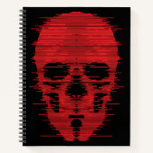 Red Skull Glitch Art Notizblock (Vorderseite)