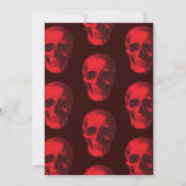 Red Skull Gothic Hochzeitseinladung Einladung (Rückseite)