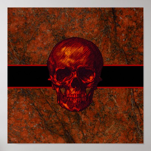 Red Skull Gothic Poster (Vorne)