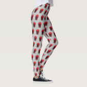 Red Skull Halloween Print Leggings (Rechts)