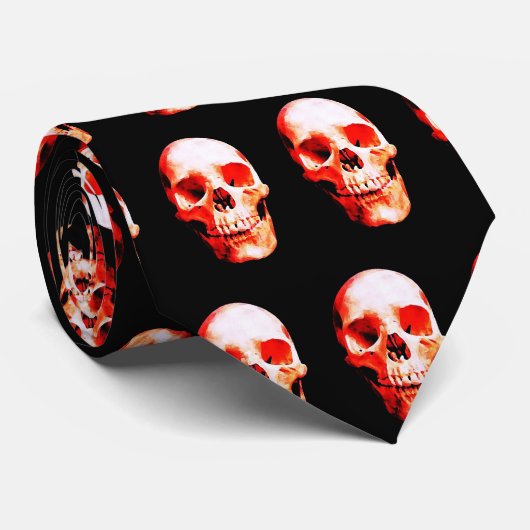 Red Skull Krawatte (Gerollt)