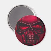 RED SKULL MAGNET (Vorderseite/Rückseite)