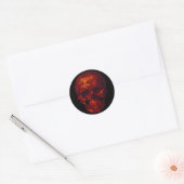 Red Skull Runder Aufkleber (Umschlag)