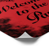 Red Skull Willkommen im Party Poster (Ecke)