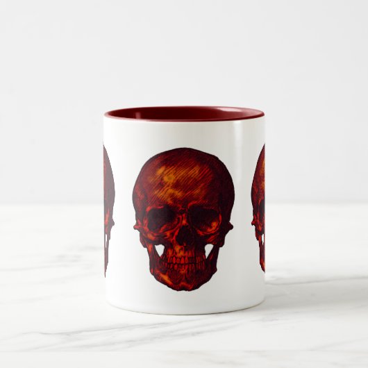 Red Skull Zweifarbige Tasse (Mittel)