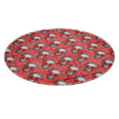 Red Skulls and Sunflower Series Design 13 Schneidebrett (Ecke)