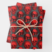 Red Skulls and Sunflower Series Design 1 Geschenkpapier Set (Beispiel)