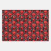 Red Skulls and Sunflower Series Design 1 Geschenkpapier Set (Vorderseite)