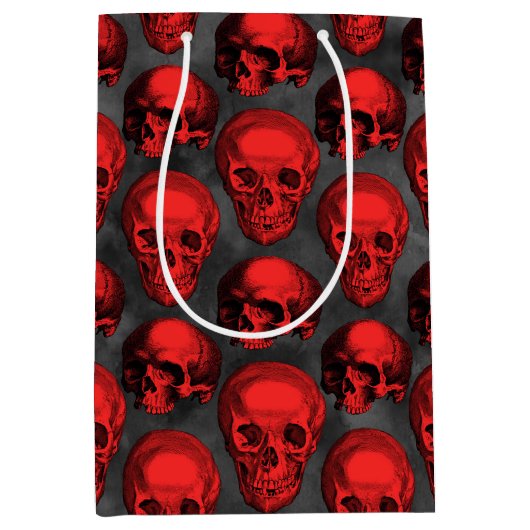 Red Skulls and Sunflower Series Design 1 Mittlere Geschenktüte (Vorderseite)