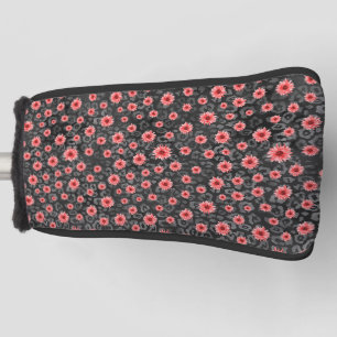 Red Skulls and Sunflower Series Design 2 Golf Headcover