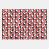 Red Skulls and Sunflower Series Design 3 Geschenkpapier Set (Vorderseite 2)