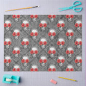 Red Skulls and Sunflower Series Design 3 Seidenpapier (Basteln)