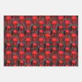 Red Skulls and Sunflower Series Design 5 Geschenkpapier Set (Vorderseite 2)