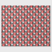 Red Skulls and Sunflower Series Design 8 Geschenkpapier (Flach)