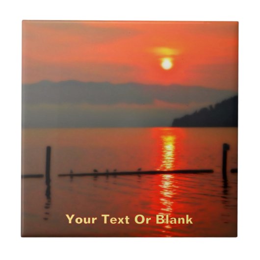 Red Sky at Morning Fliese (Vorderseite)