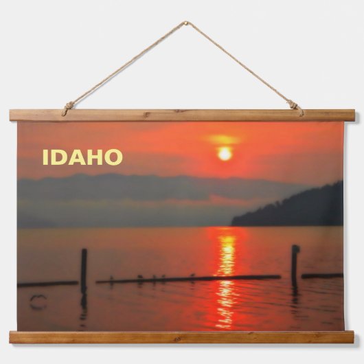 Red Sky at Morning Wandteppich Mit Holzrahmen (Vorne)