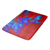 Red Sky Blue Blätter Bath Mat Badematte (Schrägansicht)