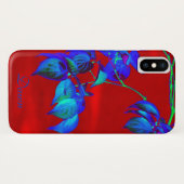 Red Sky Blue Blätter Case-Mate iPhone Hülle (Rückseite (Horizontal))