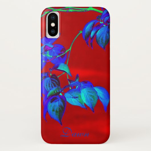 Red Sky Blue Blätter Case-Mate iPhone Hülle (Rückseite)