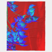 Red Sky Blue Blätter Fleecedecke (Vorderseite)