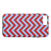 Red, Sky Blue Large Zickzack ZigZag Muster Case-Mate iPhone Hülle (Rückseite (Horizontal))