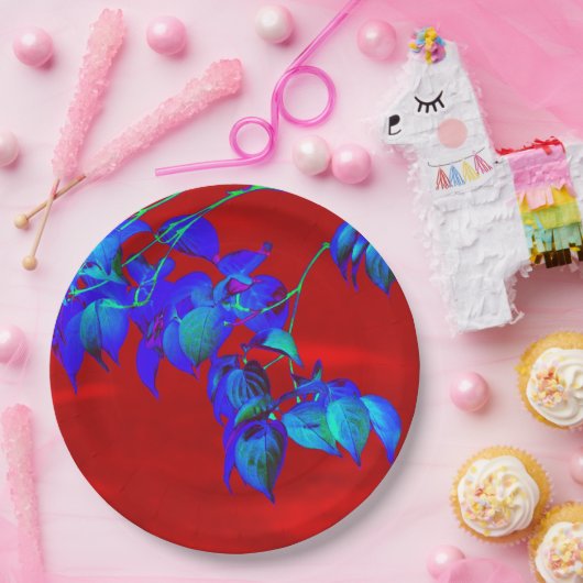 Red Sky Blue Verlasse Paper Teller (Party)