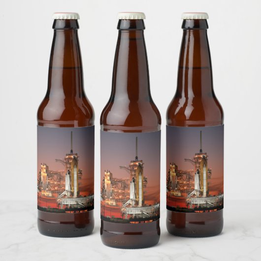 Red Sky for Space Shuttle Atlantis Start Bierflaschenetikett (Flaschen)
