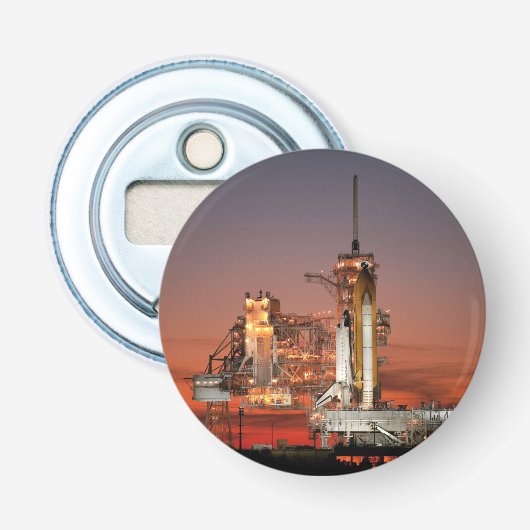 Red Sky for Space Shuttle Atlantis Start Flaschenöffner (Vorderseite)