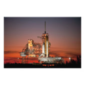 Red Sky for Space Shuttle Atlantis Start Fotodruck (Vorne)
