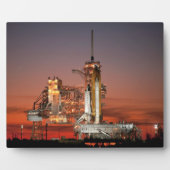 Red Sky for Space Shuttle Atlantis Start Fotoplatte (Vorderseite)
