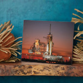 Red Sky for Space Shuttle Atlantis Start Fotoplatte (Seite)