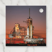 Red Sky for Space Shuttle Atlantis Start Geschenkanhänger (Rückseite)