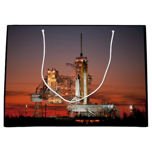 Red Sky for Space Shuttle Atlantis Start Große Geschenktüte (Vorderseite)