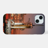 Red Sky for Space Shuttle Atlantis Start iPhone 15 Hülle (Rückseite (Horizontal))