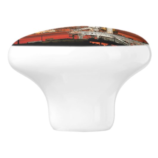 Red Sky for Space Shuttle Atlantis Start Keramikknauf (Seitenansicht)