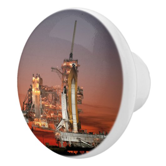 Red Sky for Space Shuttle Atlantis Start Keramikknauf (Rechts)
