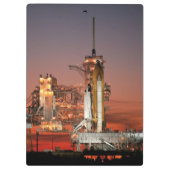 Red Sky for Space Shuttle Atlantis Start Klemmbrett (Rückseite)