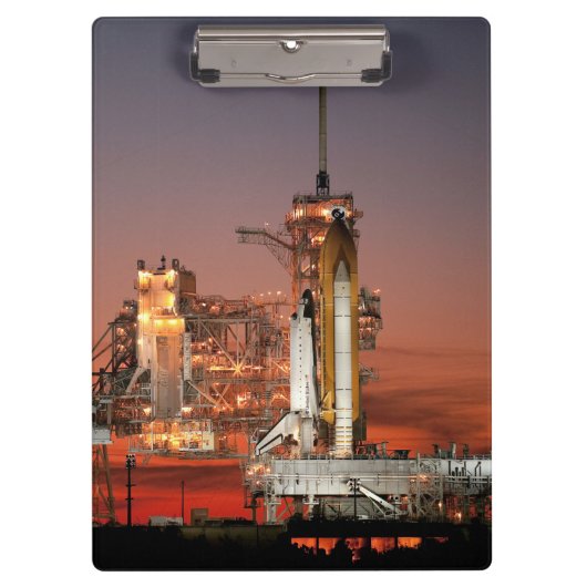Red Sky for Space Shuttle Atlantis Start Klemmbrett (Vorderseite)