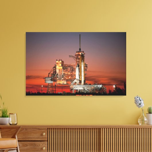 Red Sky for Space Shuttle Atlantis Start Leinwanddruck (Insitu (Wohnzimmer))