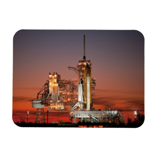 Red Sky for Space Shuttle Atlantis Start Magnet (Horizontal)
