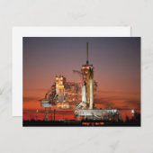 Red Sky for Space Shuttle Atlantis Start Postkarte (Vorne/Hinten)