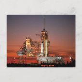 Red Sky for Space Shuttle Atlantis Start Postkarte (Vorderseite)