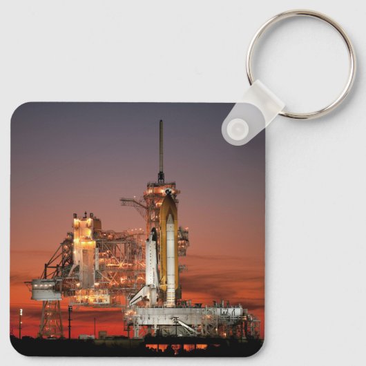 Red Sky for Space Shuttle Atlantis Start Schlüsselanhänger (Rückseite)